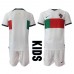 Tanie Strój piłkarski Portugalia Koszulka Wyjazdowej dla dziecięce MŚ 2022 Krótkie Rękawy (+ szorty)